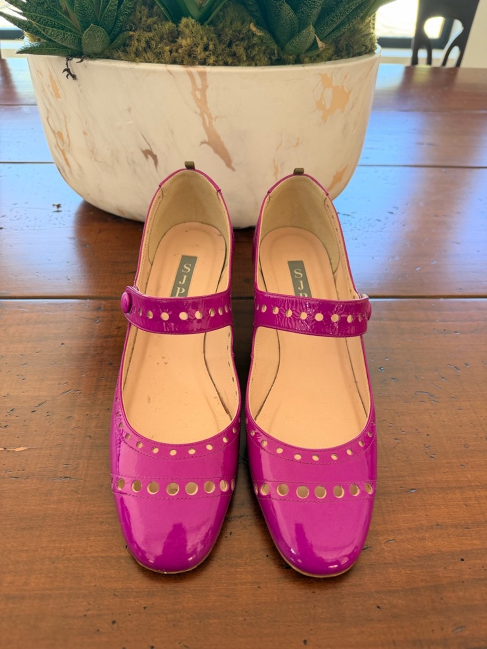 SJP by Sarah Jessica Parker Patent Fuchsia Mary Jane Heels